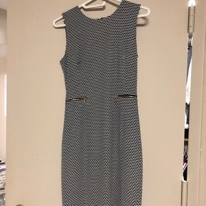Black and white professional Calvin Klein dress